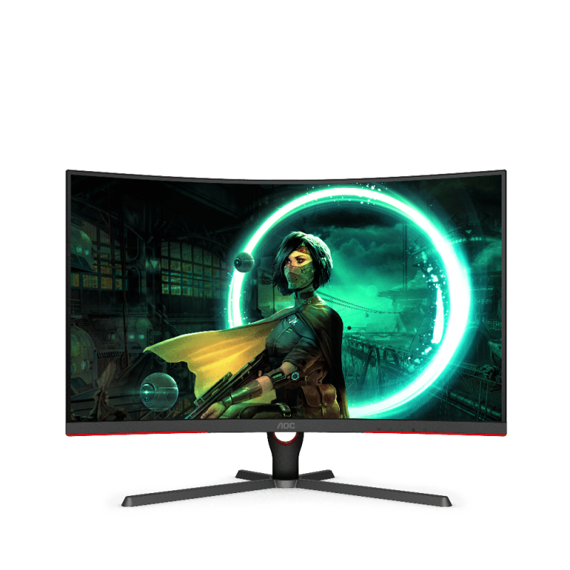 AOC CQ32G3SE 31.5" (VA / 1000R) QHD Gaming Monitor - FreeSync Premium - 1ms MPRT 3000 : 1 (Typical) 80 Million Curvature Monitor Slim & Sleek - 165HZ | Black