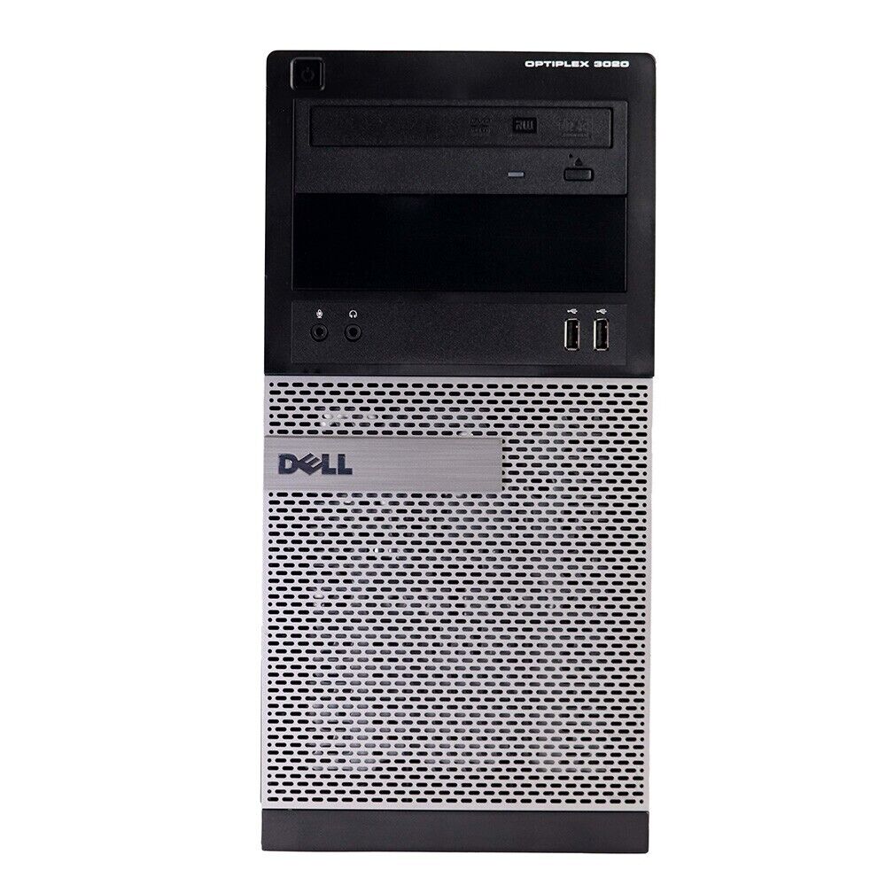 Dell OptiPlex 3020 desktop computer in black color with a visible brand logo on the front.