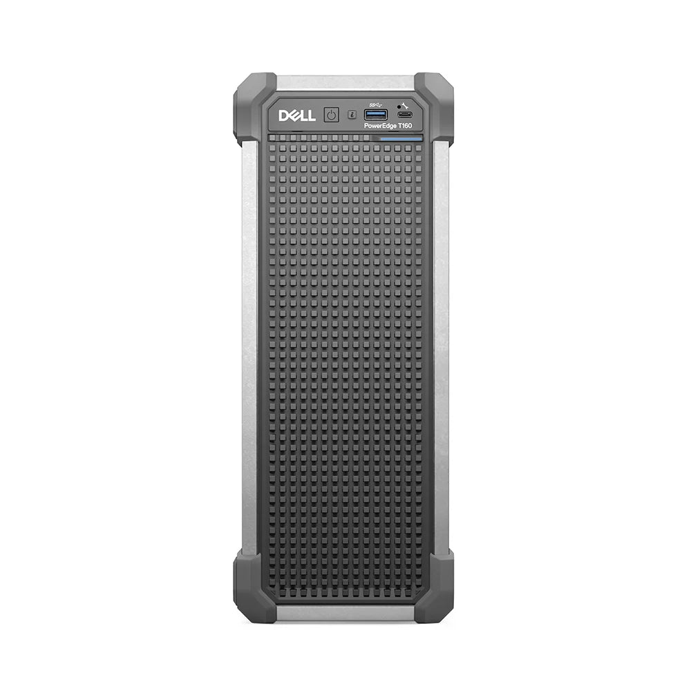 Dell PowerEdge T160 Server Intel Xeon E-2434 16GB DDR5 ECC RAM 480GB SSD iDRAC9 Basic 16G Broadcom 5720 Dual Port 1Gb 3.5 Inch Chassis with Up to 3 Drives Silver