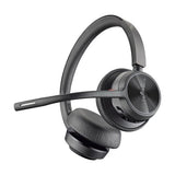 POLY Voyager Focus 2 USB-C Headset with USB-C A Adapter and Charging Station Bluetooth ANC Acoustic Fence Technology Black