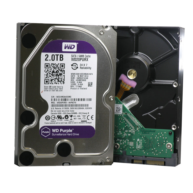 Western Digital 2TB WD20PURZ 5400RPM SATA 3.5" Internal Desktop Hard Disk Drive