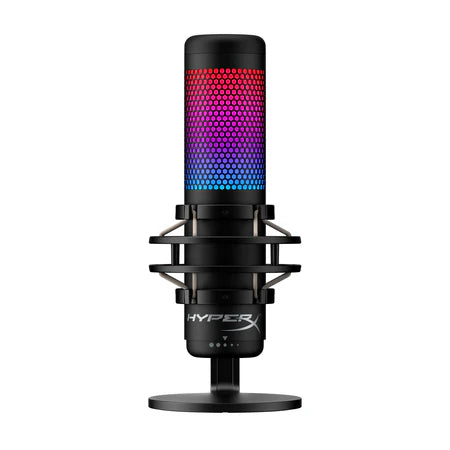 HyperX QuadCast S – RGB USB Condenser Microphone, For PC/PS5/PS4 and Mac Stunning RGB Microphone for Streamers and Content Creators Black