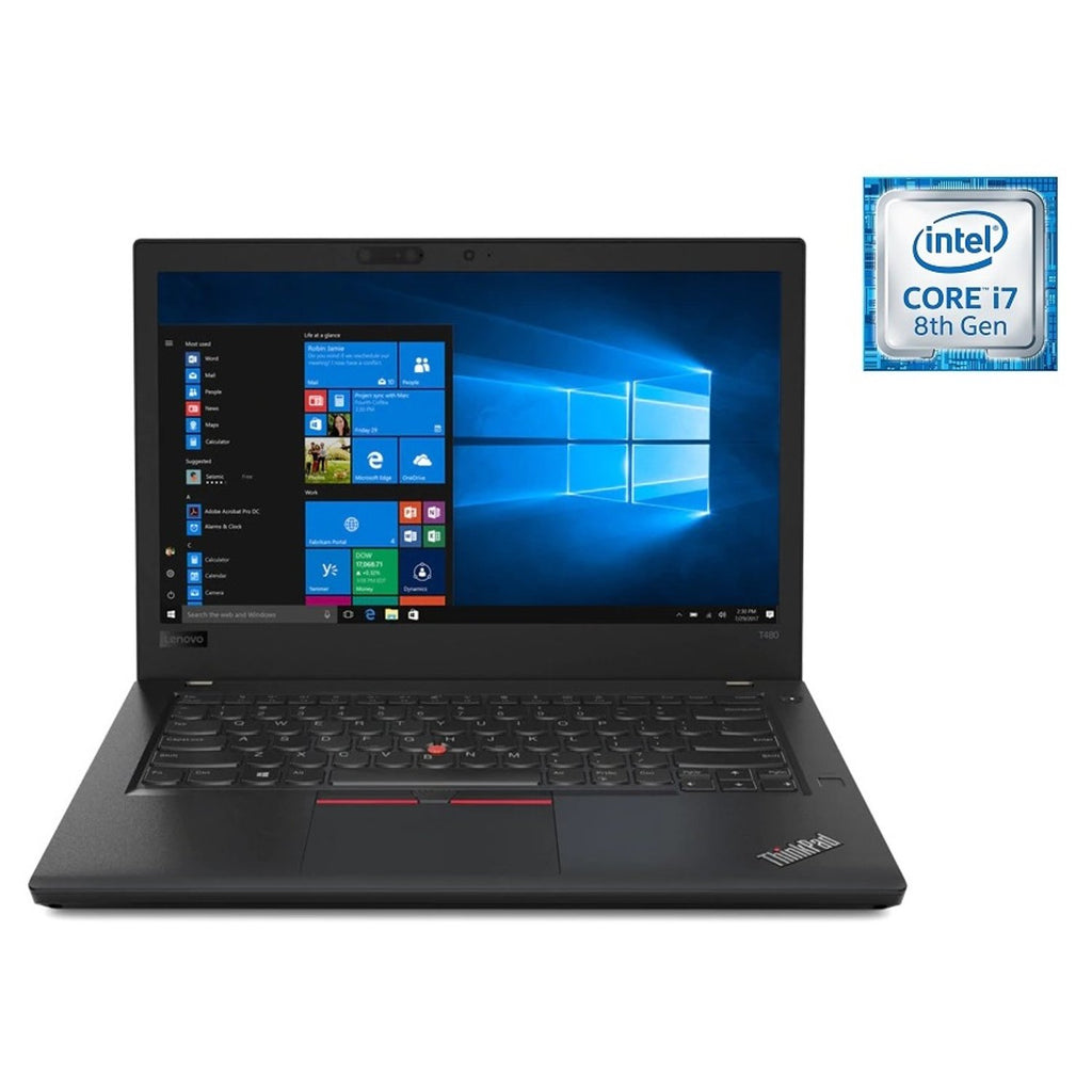 Lenovo ThinkPad T480 Laptop  8th Gen Intel Core i7-8550U 16GB RAM  512GB SSD Shared Intel HD Graphics 14inch FHD Display Windows 10 Pro  Black - Samazon