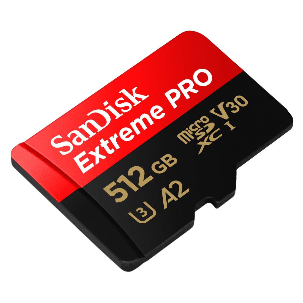 Extreme Pro microSD UHS I Card for 4K Video on Smartphones, Action Cams & Drones 200MB/s Read, 140MB/s Write,512GB