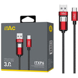 ITAC USB To 3 in 1 Cable ITXP5 1Meter