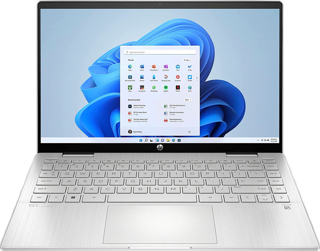 HP Pavilion x360 14-EK0033DX 2-in-1 Laptop  Intel Core i5-1235U 8GB  512GB SSD Fingerprint Reader  Windows 11 14" FHD IPS Touchscreen  Natural Silver - Samazon