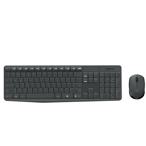 Logitech MK235 Wireless Keyboard And Mouse Combo, Color Gray - Samazon