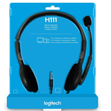 Logitech  headset H111 - Stereo Headset, Color Black - Samazon