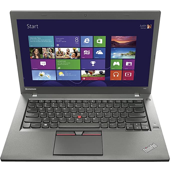 Lenovo ThinkPad T450  Laptop, Core i5-5200U 2.2GHz, 500GB HDD, Windows 10 Pro, 14" HD Display - Samazon
