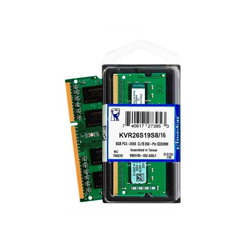 Kingston Ram 16GB KVR26S19S8/16 16GB 1Rx8 2G x 64-Bit PC4-2666 CL19 260-Pin SODIMM For Laptop - Samazon