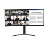 LG 34WR55QK Curved Monitor, 34" VA Display, WQHD Resolution, 100Hz Refresh Rate, 5msColor Display,, USB Type-C with 65W Power Delivery, Black | 34WR55QK-B