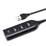 High Speed Mini 4 Port USB 2.0 Hub Black