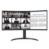 LG 34WR55QK Curved Monitor, 34" VA Display, WQHD Resolution, 100Hz Refresh Rate, 5msColor Display,, USB Type-C with 65W Power Delivery, Black | 34WR55QK-B