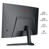 Koorui 27-Inch VA QHD Curved Gaming Monitor, 144Hz Refresh Rate, 1800R Curved, 1ms Response Time, FreeSync/G-Sync Color Gamut, DP1.2/HDMI*2, Black | 27E6QC