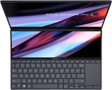 ASUS Zenbook Pro Duo 14 UX8402, Intel Core i9-13900H, 32GB RAM, 1TB SSD, GeForce RTX 4050 6GB Graphic, 14.5" 2.8K OLED 120Hz Display, Win11, Black