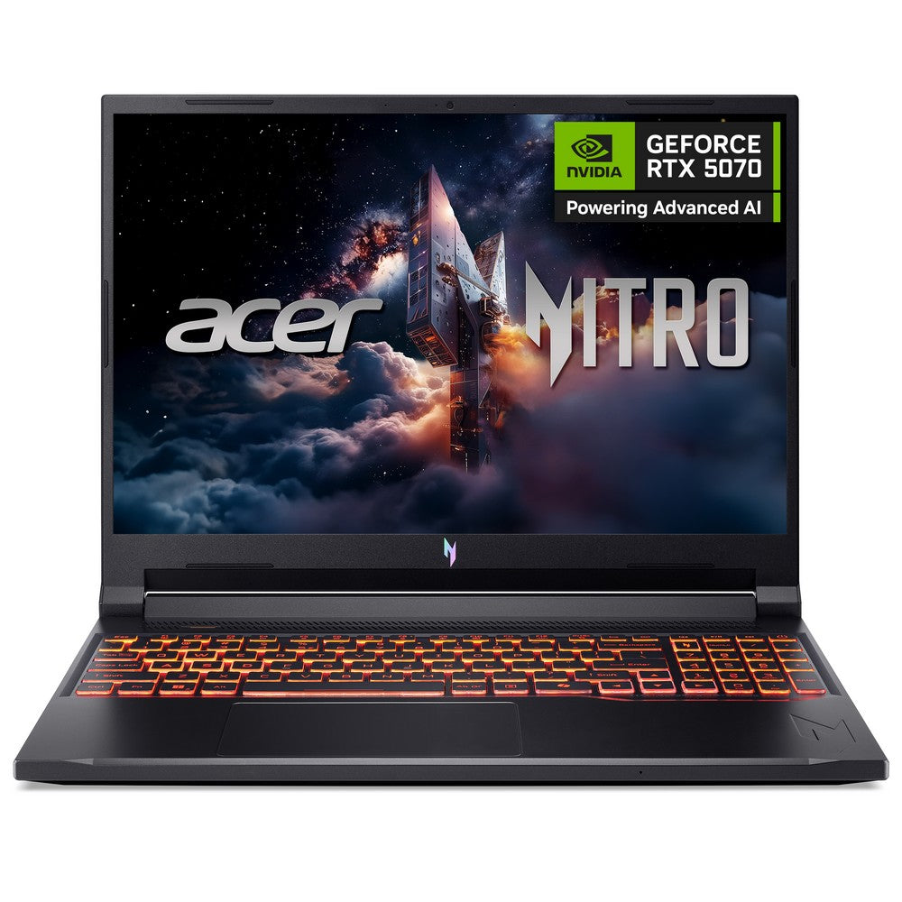 Acer Nitro V 16S Gaming Laptop 16" WUXGA Display Intel Core 9 270H 16GB RAM 1TB SSD GeForce RTX 5070 8GB English K/B WIN 11 Black