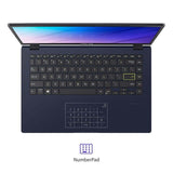Asus Vivobook Go 14 Laptop Intel Celeron N4020 14inch HD 4GB RAM 128GB SSD Shared Intel UHD Graphics 600 Win 11 Home English & Arabic Keyboard Blue