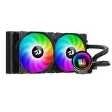 Redragon CCW-3011 aRGB Liquid CPU Cooler, 240mm Radiator, 2x 120mm Fans with PWM Control,1800RPM Fan Speed| Black