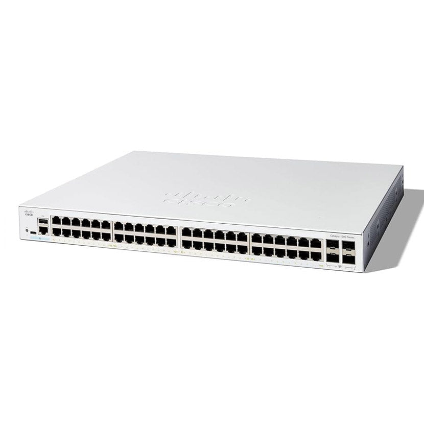 Cisco Catalyst 1300-48P 4G Managed Switch 48 Port GE PoE 4x1GE SFP C1300-48P-4G White