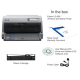 EPSON Printer LQ 690 Dot Matrix Printer Black/Grey | C11CJ82402