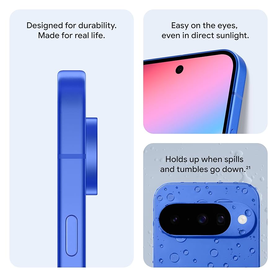 Google Pixel 10 12GB RAM 256GB Storage 5G Dual SIM Gemini AI Assistant Triple Rear Camera System Indigo