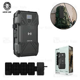 Green lion Power Bank Solar 5-Panel 20000mAh PD20W 15W Wireless Charging LCD Battery Display 150*60mm 4 Extendable Solar Panels Durable & Reliable Black