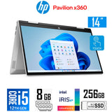 HP Pavilion 14 X360 2 in 1 Core i5-1235U 12th Gen 8GB 256GB SSD Intel Iris Xe Graphics 14" inch FHD Touch, Fingerprint Windows11