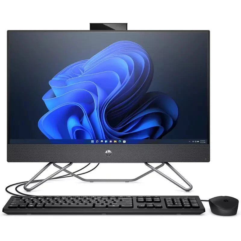 HP AIO Desktop With 23.8-Inch Display Core i7-1255U Processer 8GB RAM 512GB SSD Intel Iris Xe Graphics Windows 11 Pro English Black
