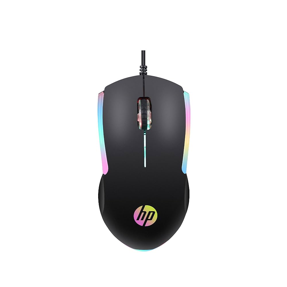 HP M160 Wired Optical Gaming LED Multicolor Mouse Black