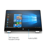 HP Pavilion x360 14-DH1009NE Convertible Touch Laptop Core i3 2.1GHz 8GB RAM 256GB SSD Win10 14inch FHD ENG/ARABIC KB BLK/Silver