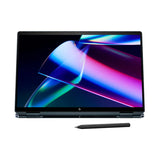 Laptop with stylus on a white background