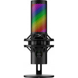 HyperX QuadCast 2 S – USB Microphone with RGB Lighting Streaming and Podcasting with On-Board Controls LED Lighting Removable Shock Mount PC Mac USB-C Black