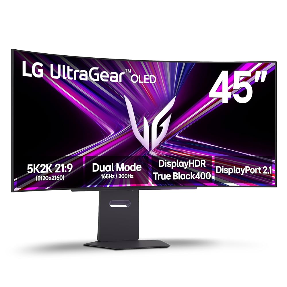 LG Ultra Gear Gaming Monitor 45″ Curved WQHD OLED Panel HDR10 240 Hz 45GX90SA-B