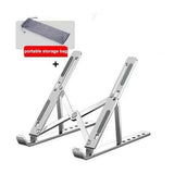 Laptop Stand Creative Folding Storage Bracket Portable Aluminum Heat Dissipating Silver