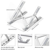 Laptop Stand Creative Folding Storage Bracket Portable Aluminum Heat Dissipating Silver