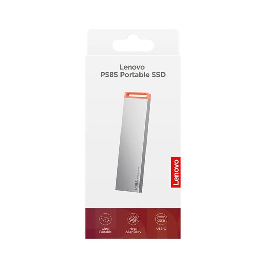 Lenovo PS8S 1TB Portable SSD Up to 1050MB/s Read 1000MB/s Write USB 3.2 USB-C Slim Aluminum Body Reliable Storage for PC Mac Android