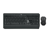 Logitech MK540 Advanced Wireless Keyboard and Mouse Combo for Windows 2.4 GHz Unifying USB-Receiver Multimedia Hotkeys 3-Year Battery Life for PC Laptop Arabic Layout - Black