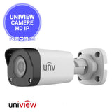 UNV IPC2125LB-SF28-A 5MP Fixed IR Mini Bullet Network Camera Ultra 265 H.265, IP67 Poe White