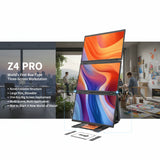 V2COM Z4 Pro Quad Laptop Screen Extender 15.6" FHD 1080P Triple Portable Monitors One-Button Combine to 30" Wide Display One Cable Connection with Driver