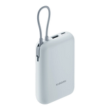  Xiaomi Power Bank 10000mAh Integrated Cable USB and USB-C Port 22.5W Ice Blue