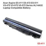 New AL14A32 Laptop Battery Replacement for Acer Aspire E1-571 E5-571 E5-411 E5-421 E5-511 E5-521 V3-472 V3-572 E14 E15 Touch Extensa 2509 2510|Black