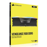 Corsair VENGEANCE RGB DDR5 64GB (2x32GB) DDR5 6000MHz C40 AMD Optimised Desktop Memory Kit - Dynamic |Black