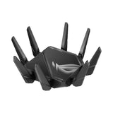 Asus ROG Rapture WiFi 6E Gaming Router (GT-AXE16000) - Quad-Band 6 GHz Dual 10G Ports 2.5G WAN Port Lifetime Internet Security Instant Guard Black