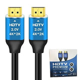 HD 2.0v HDMI Cable 4K 60Hz Ultra HD For Laptop, PC, Gaming LED, Game Console 5meter Black/Blue