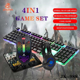 JEQANG 4 IN 1 Gaming Combo Keyboard Mouse Headphone Mouse Pad SET