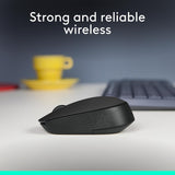 Logitech M171 Wireless Mouse USb Mini Receiver Optical Tracking Black