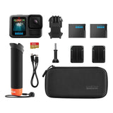 GoPro HERO 13 Black Extended Power Bundle 3x Enduro Batteries, Dual Battery Charger, 64GB SanDisk MicroSD & Carrying Case
