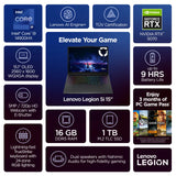 Lenovo Legion 5i Gaming Laptop 15.1" OLED WQXGA, Core i9 14900HX, 16GB, 1TB RTX™ 5070 8GB, 83LY0007US