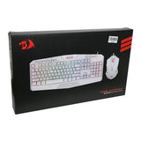 Redragon S101 Wired Multimedia Keys Wrist Rest Gaming Keyboard White | S101W