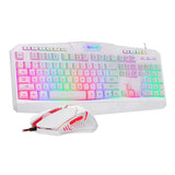 Redragon S101 Wired Multimedia Keys Wrist Rest Gaming Keyboard White | S101W